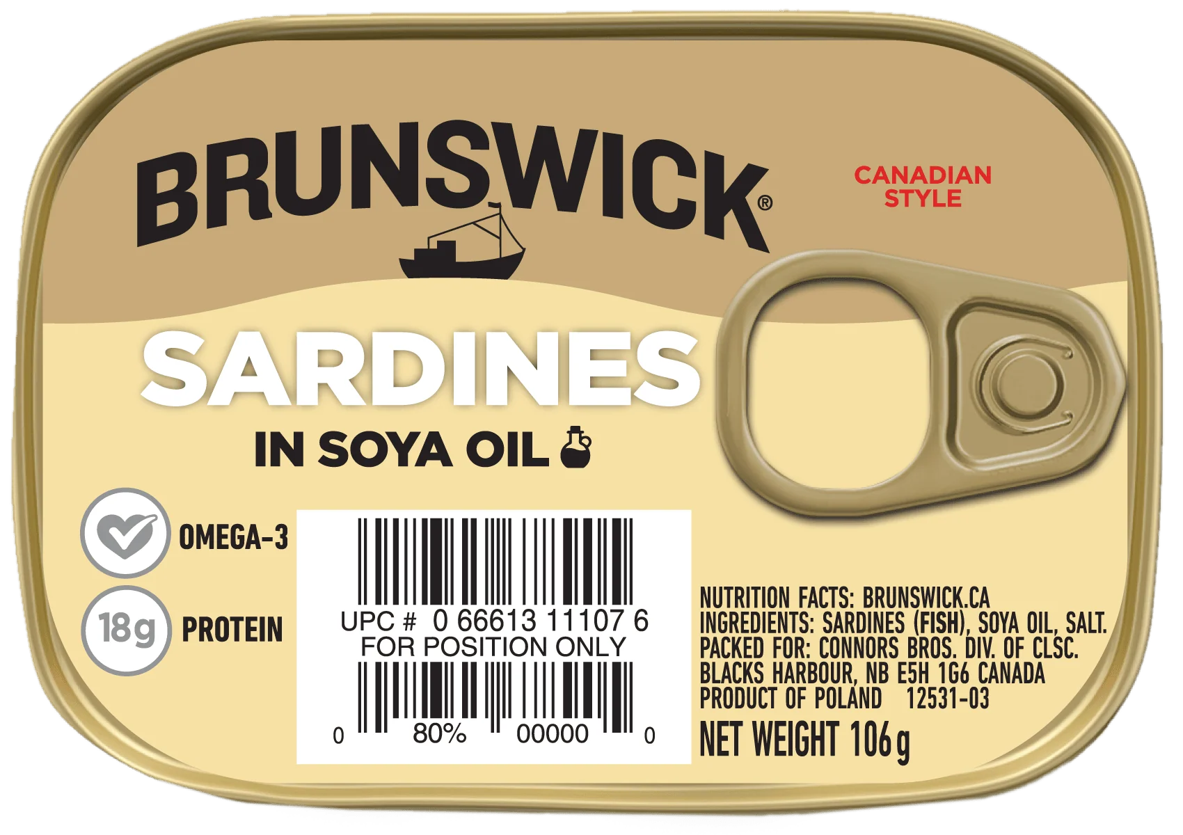 Brunswick Sardines in Soya Oil