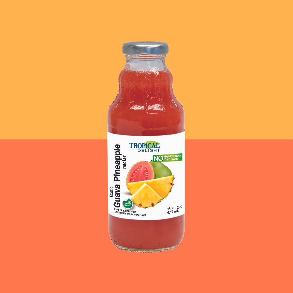 Tropical delight 100% Guava Pineapple 16oz
