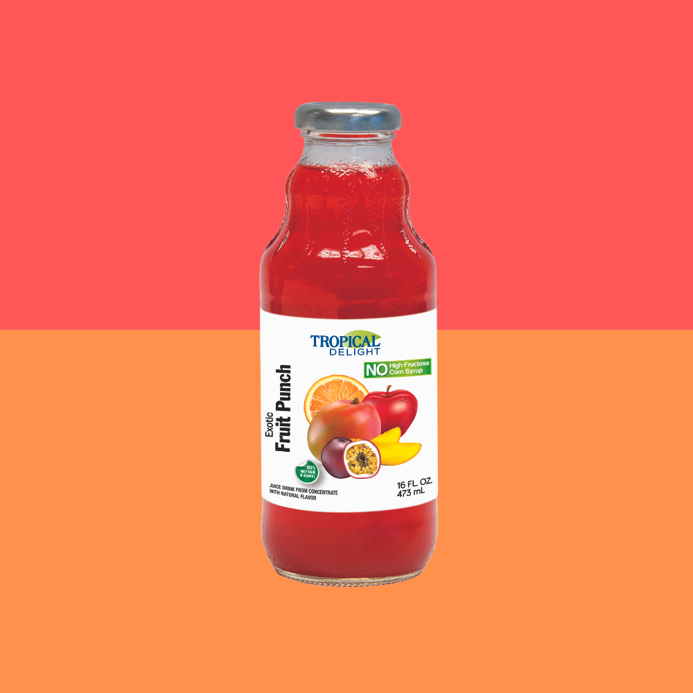 Tropical Delight 100% Fruit Punch 16oz