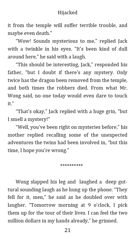 Hijacked: Book 6 of the Jack and Jenny Mystery Series 