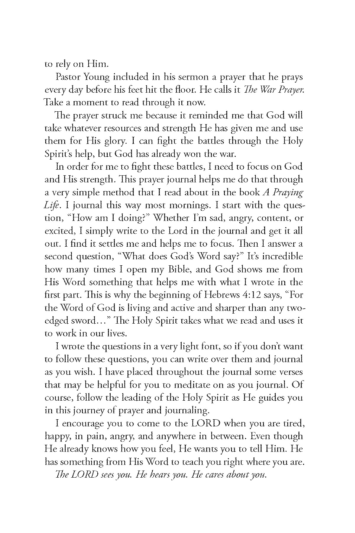 The LORD Sees Me Prayer Journal for Women: 