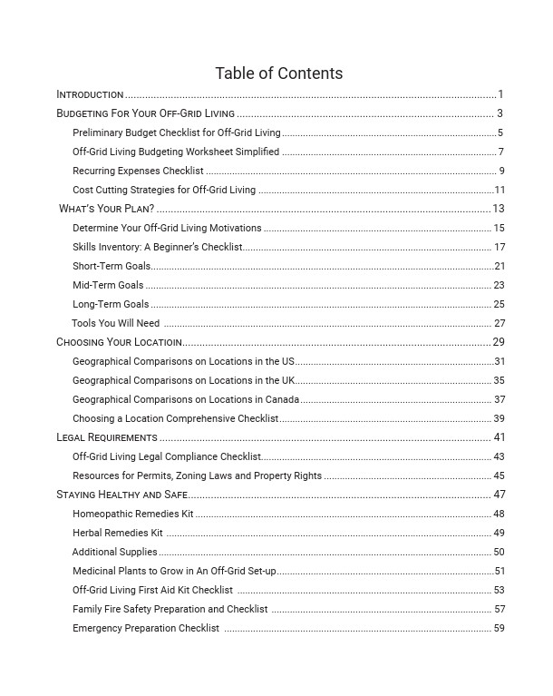 Off-Grid Living 2.0 Planning Workbook & Toolkit