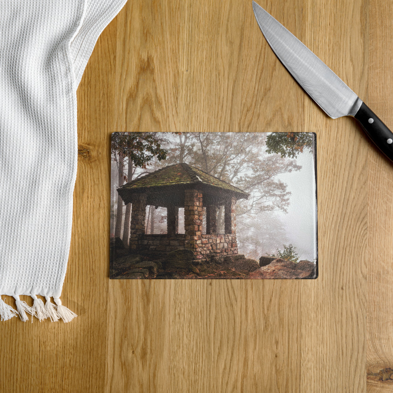 Rustic Gazebo Glass Cutting Board