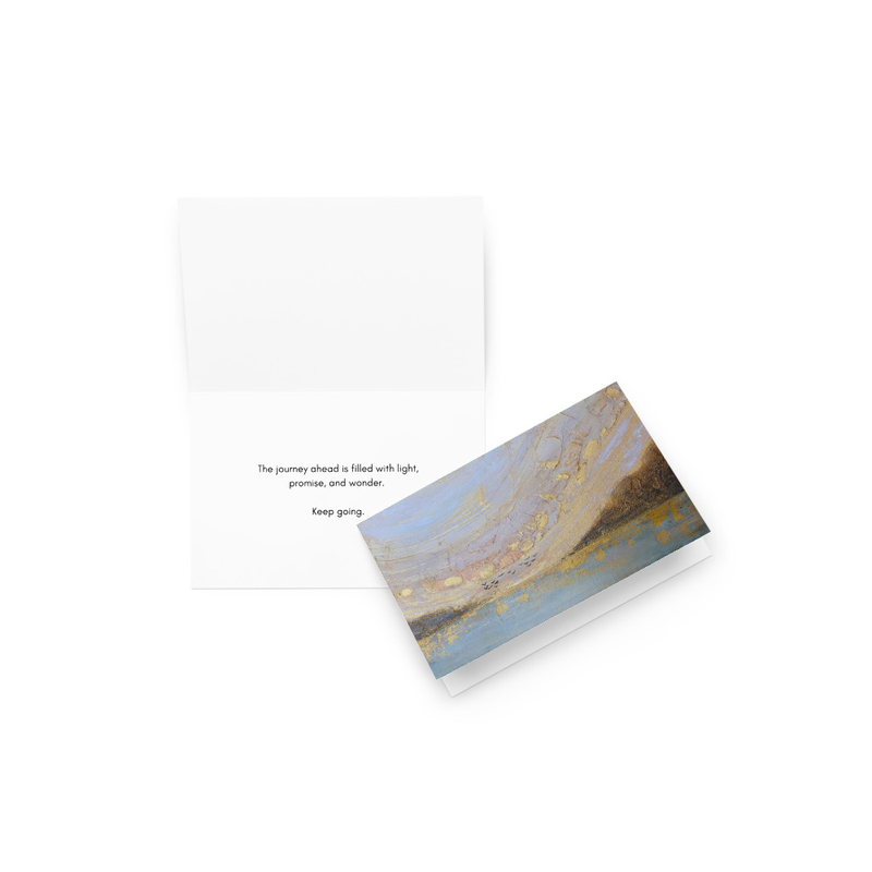 Gold Path Greeting card
