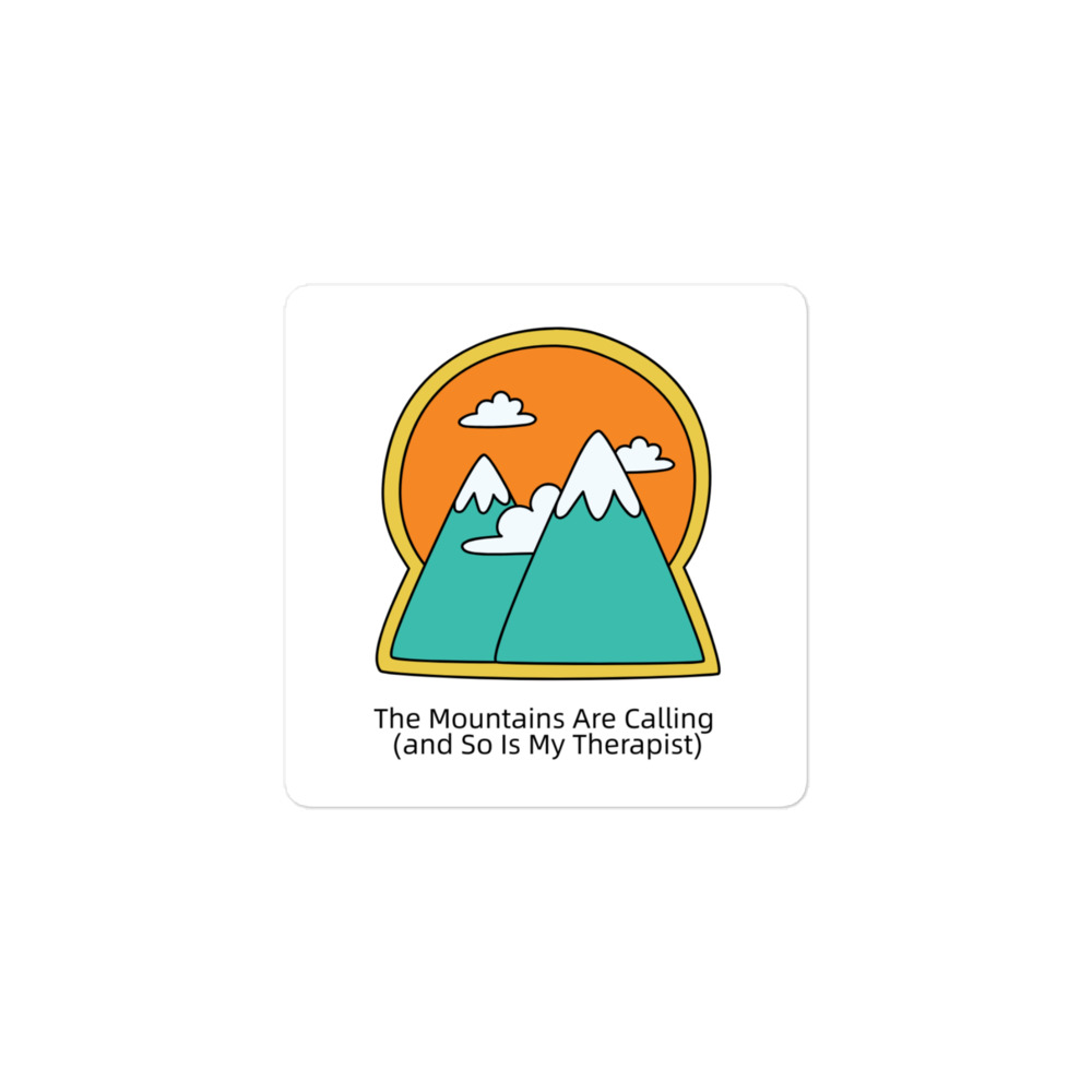 Mountains Are Calling Sticker