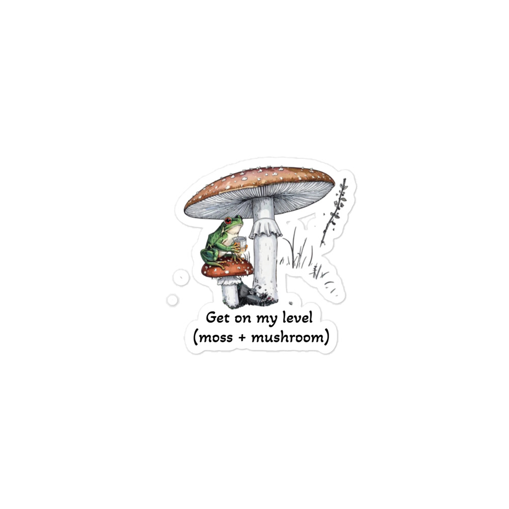 Frog and Mushroom Sticker
