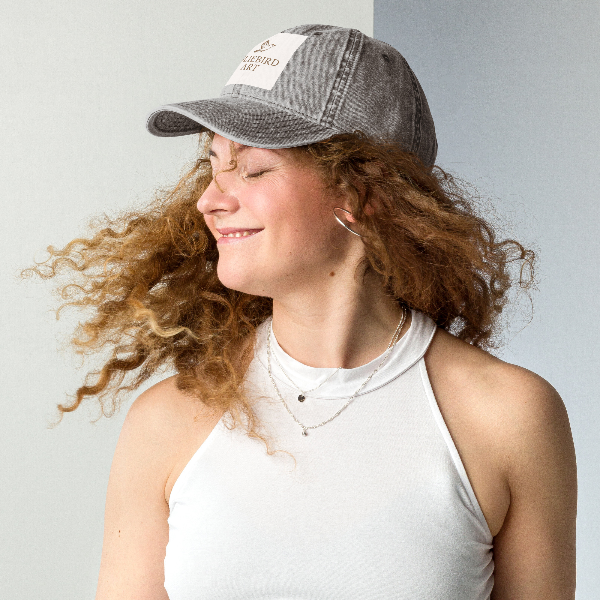 Juliebird Art Denim Cap