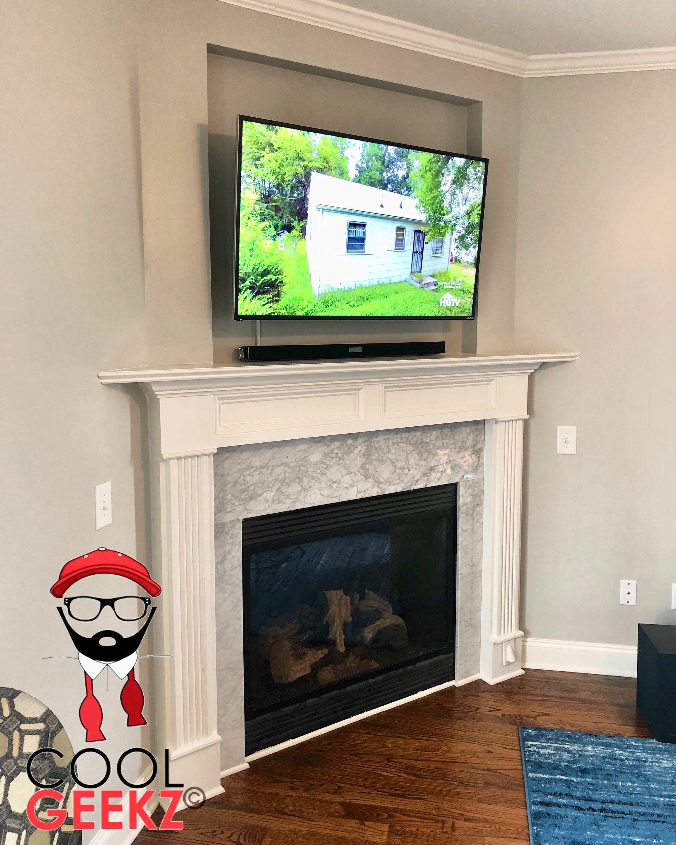 Basic Fireplace TV Install - Standard Drywall