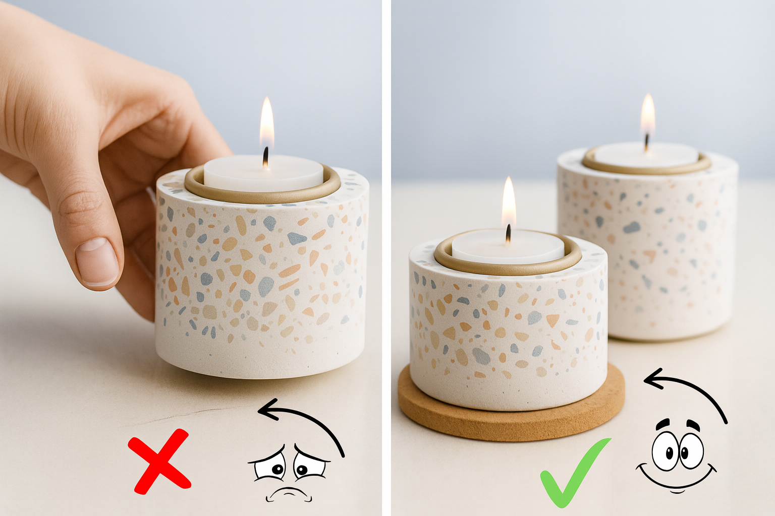 PORTA VELAS SET X 2