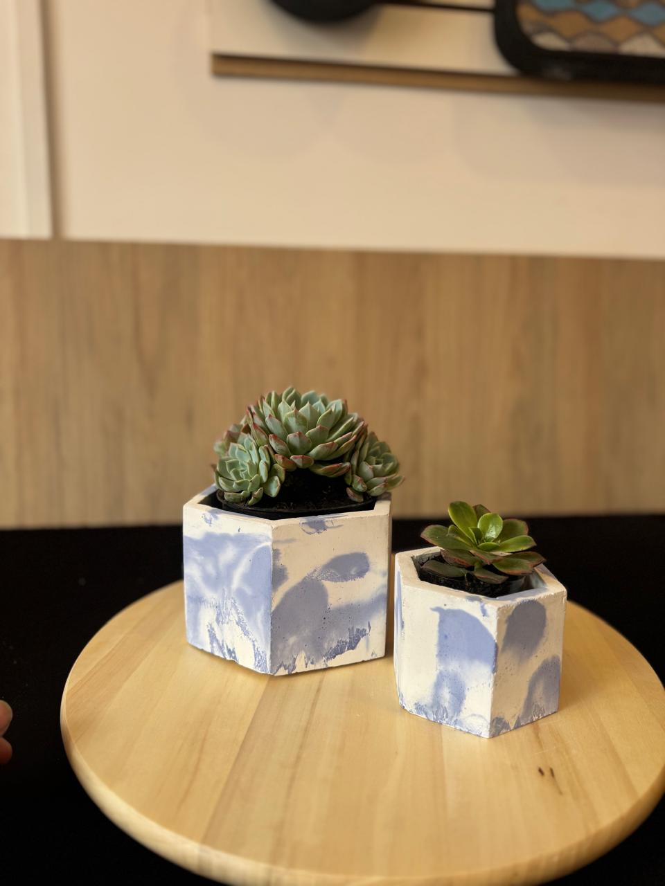 Macetas geométricas set x2