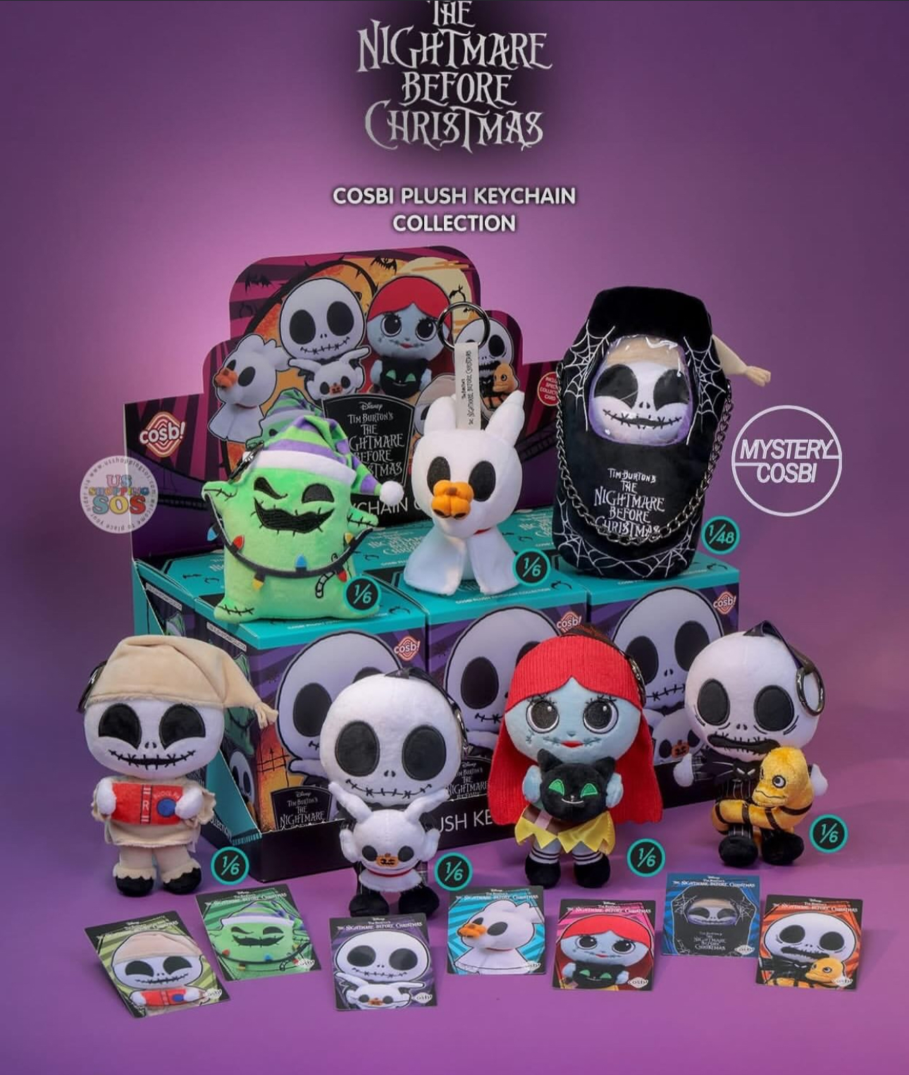 The Nightmare Before Christmas Cosbi Plush Keychain Collection