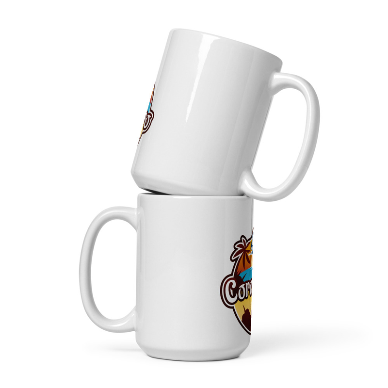 Coroncoro Logo - White glossy mug