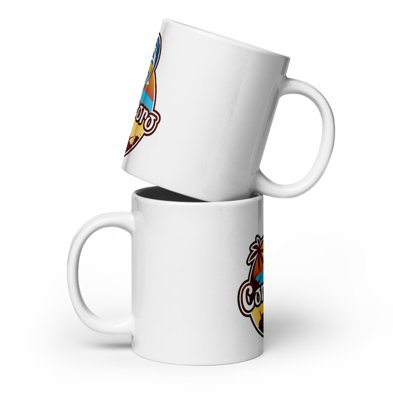 Coroncoro Logo - White glossy mug