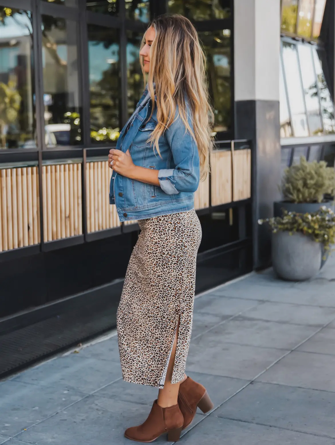 Leopard Print Maxi Skirt