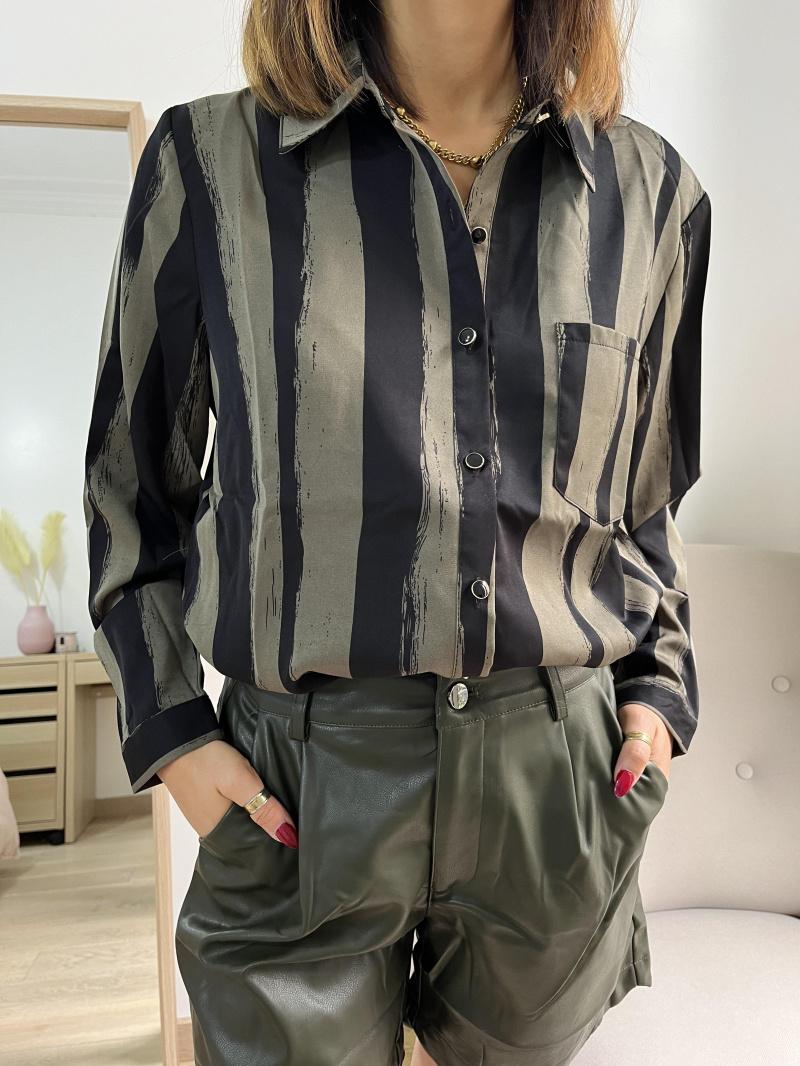 Striped Satin Shirt