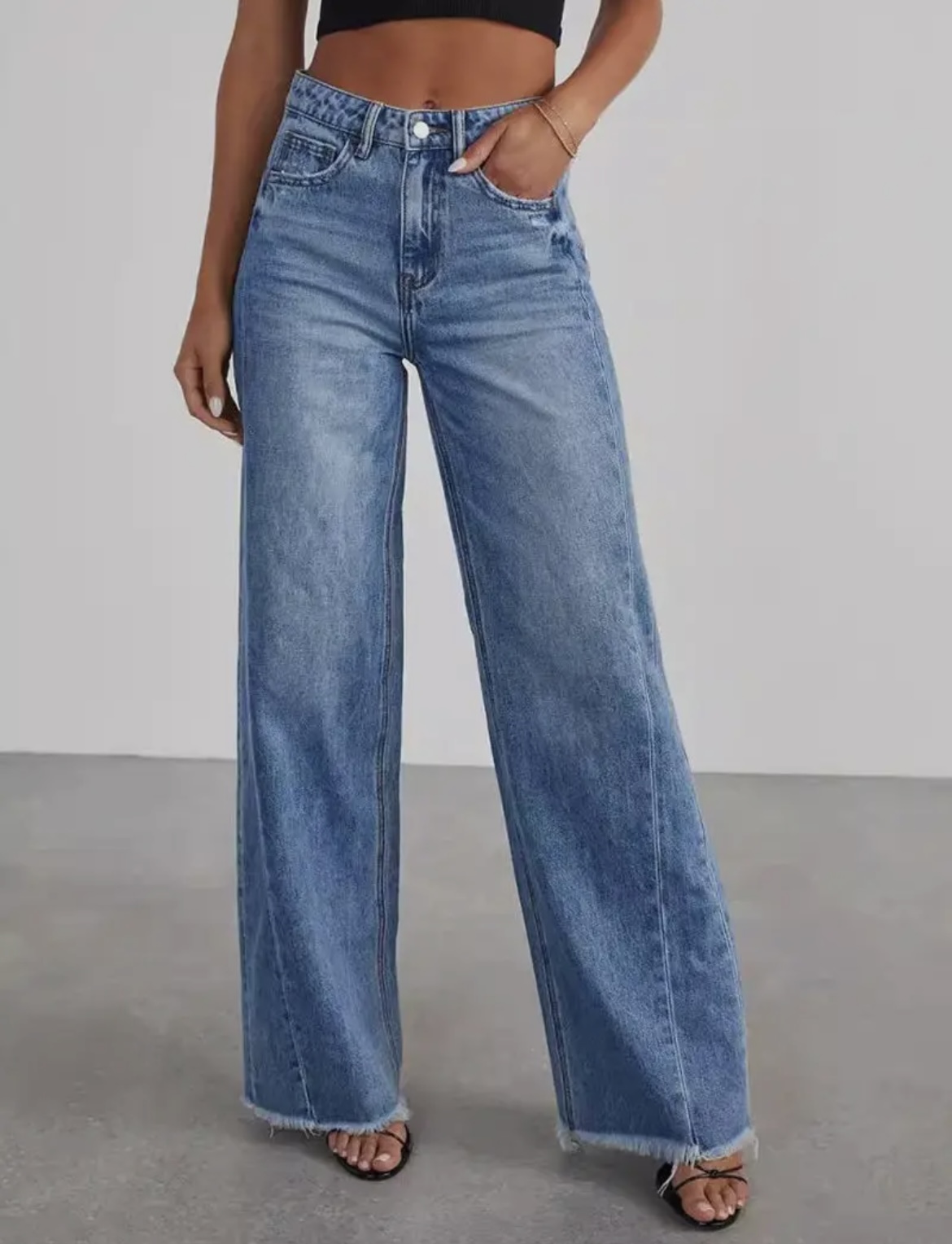 Wide Leg High Waist Jeans