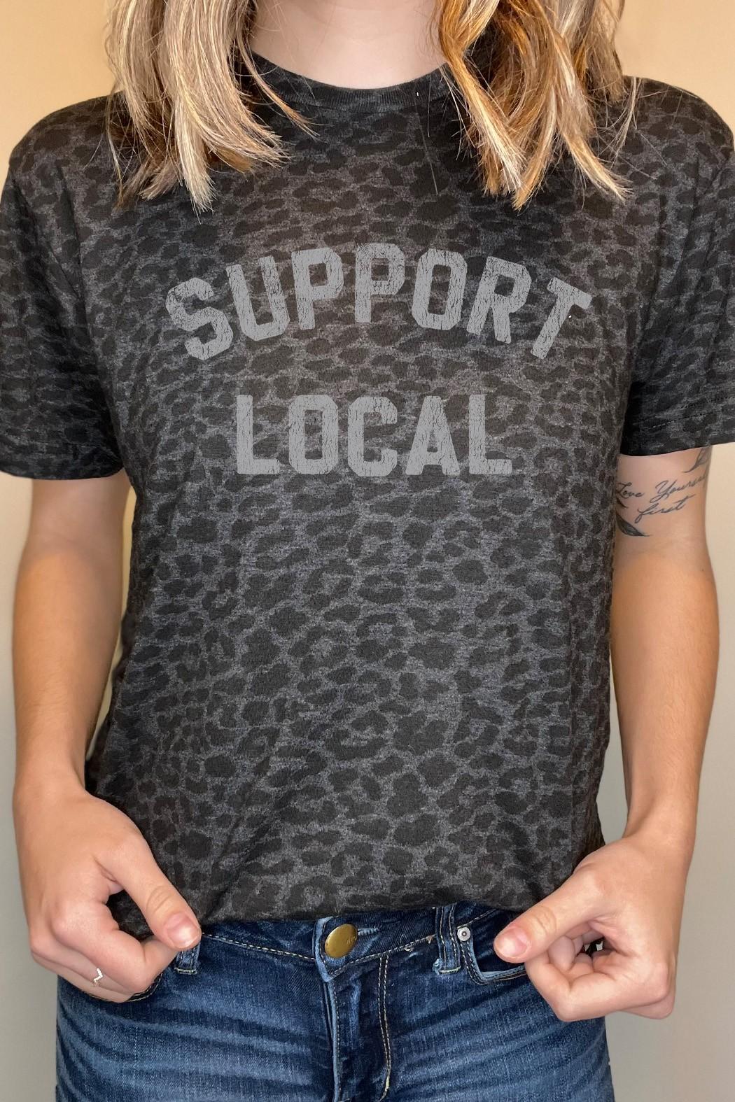 Support Local Leopard Print T-Shirt