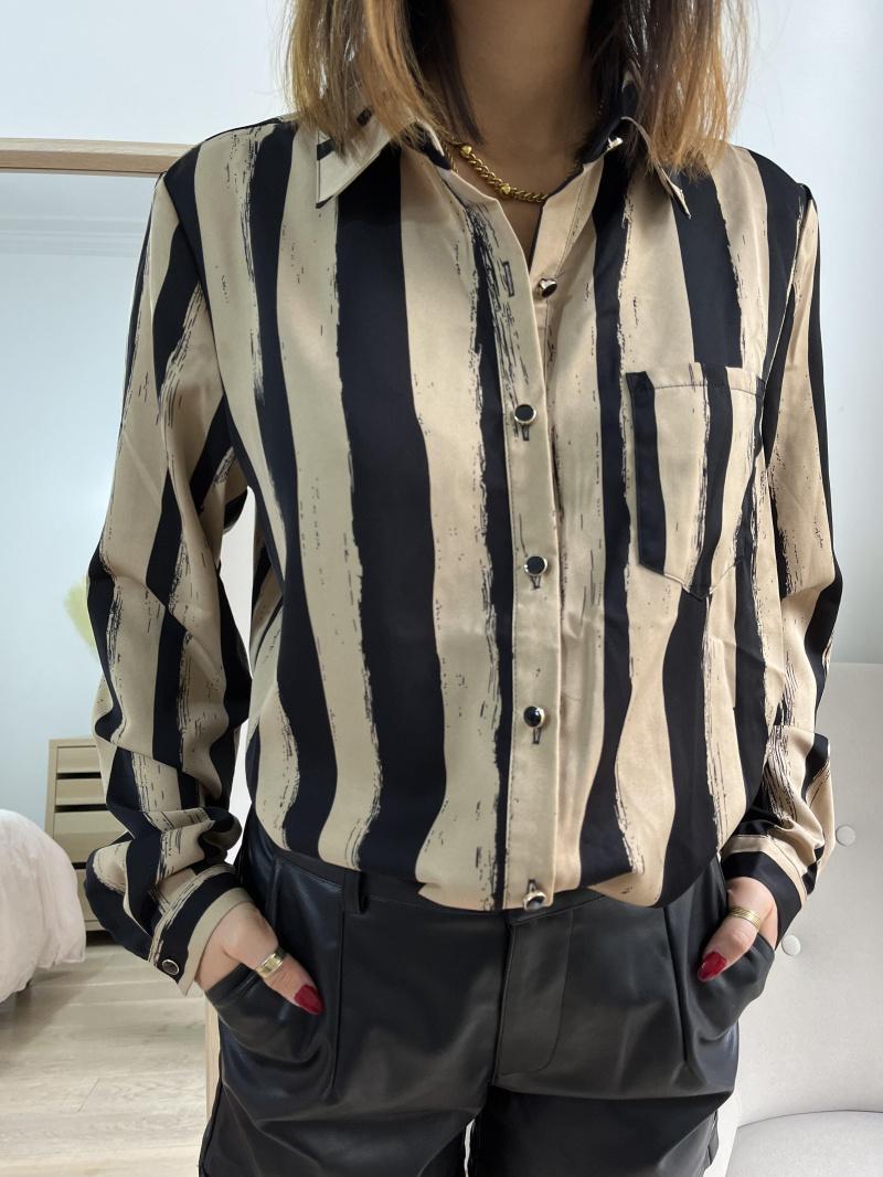 Striped Satin Shirt