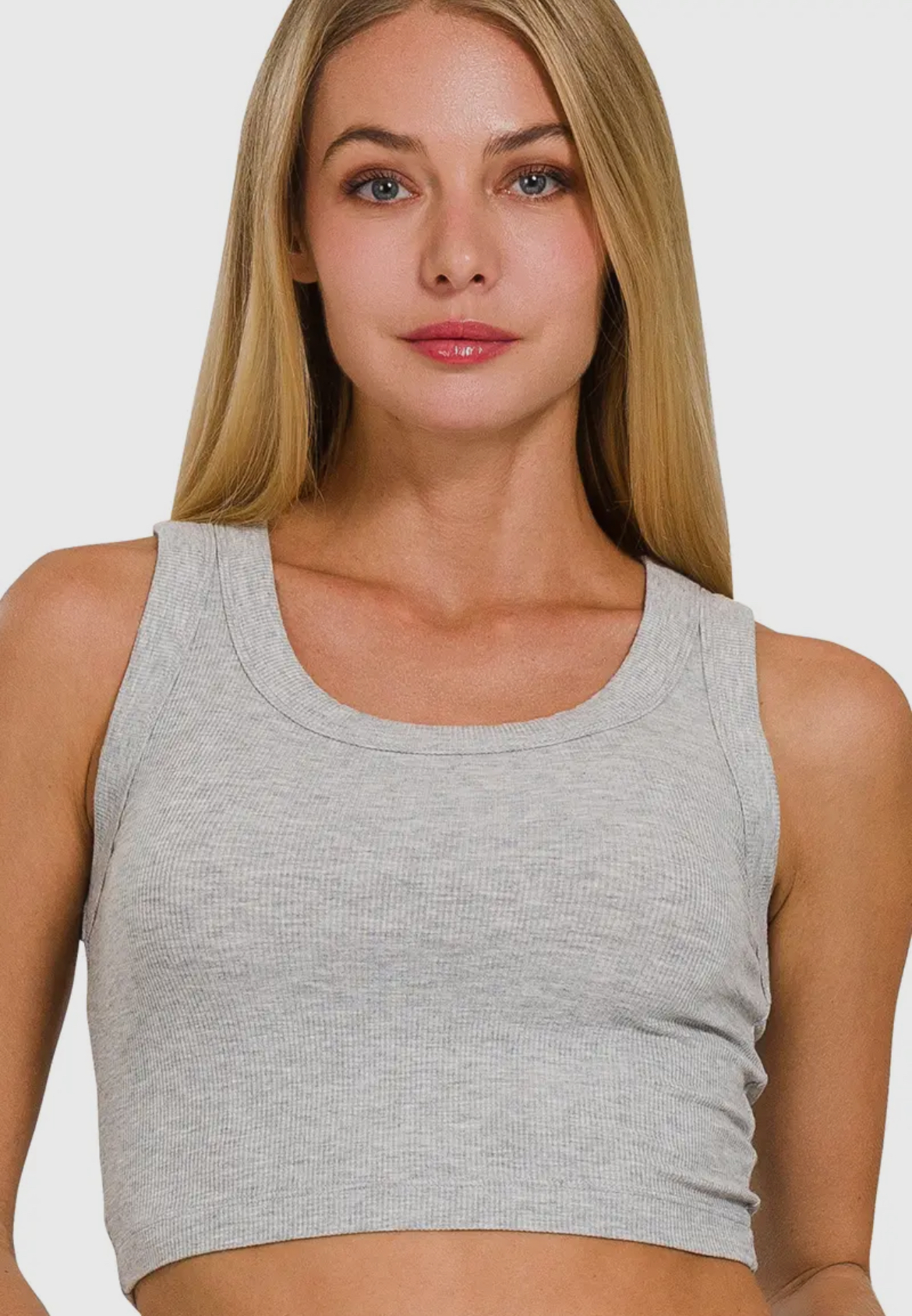  Ribbed Crop Tank Top
