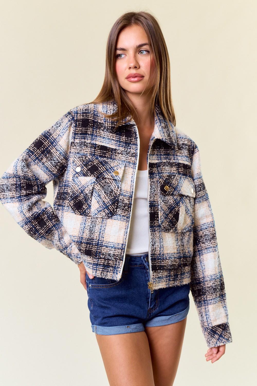 Plaid Tweed Jacket