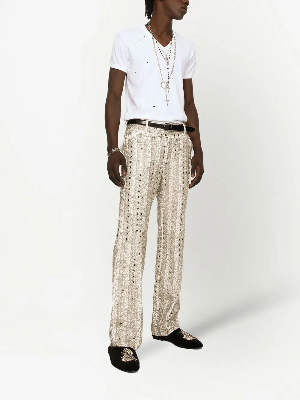 Dolce & Gabbana embroidered tailored trousers