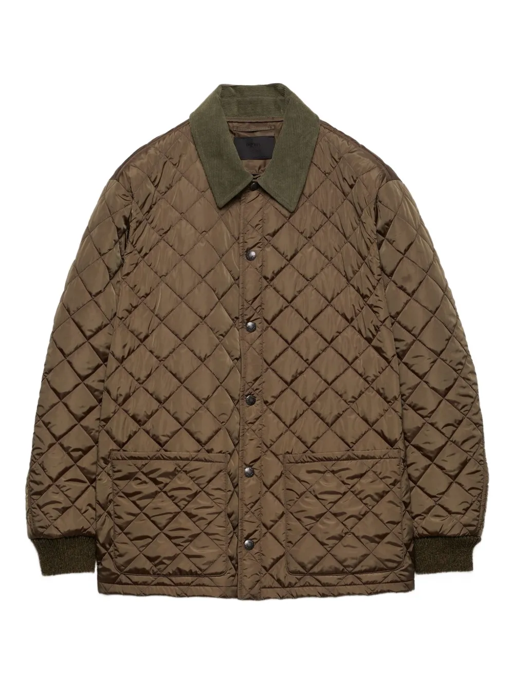 Prada  quilted corduroy-collar jacket