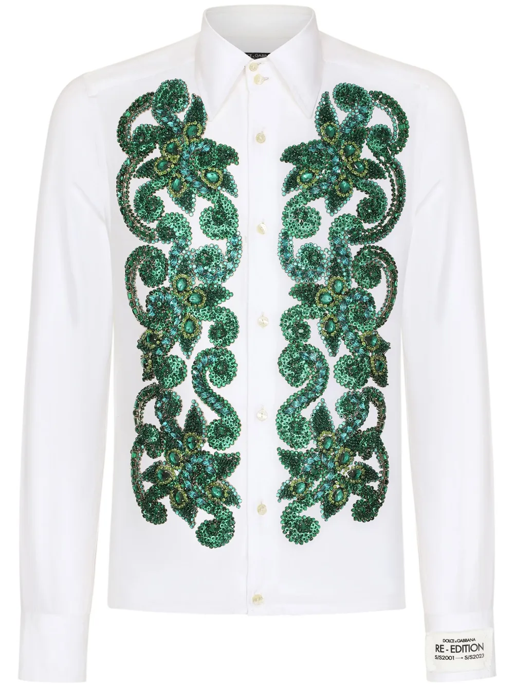 Dolce & Gabbana  embroidered poplin shirt