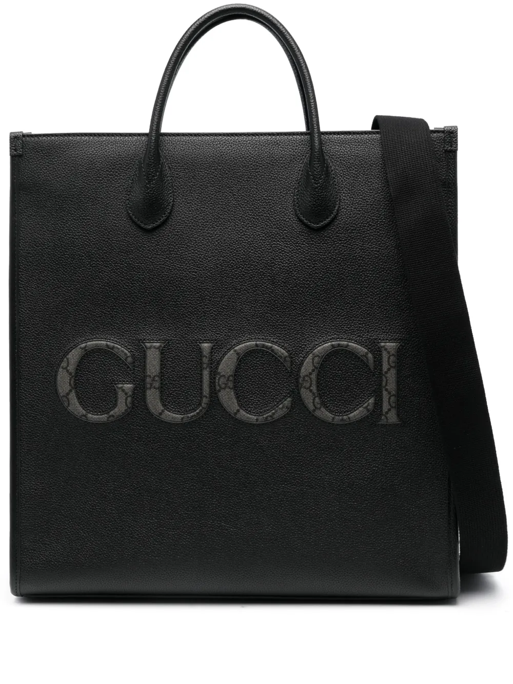 Gucci Black Leather Tote Bag