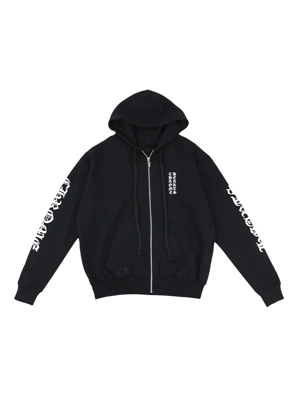 Chrome Hearts logo-print zip-up hoodie