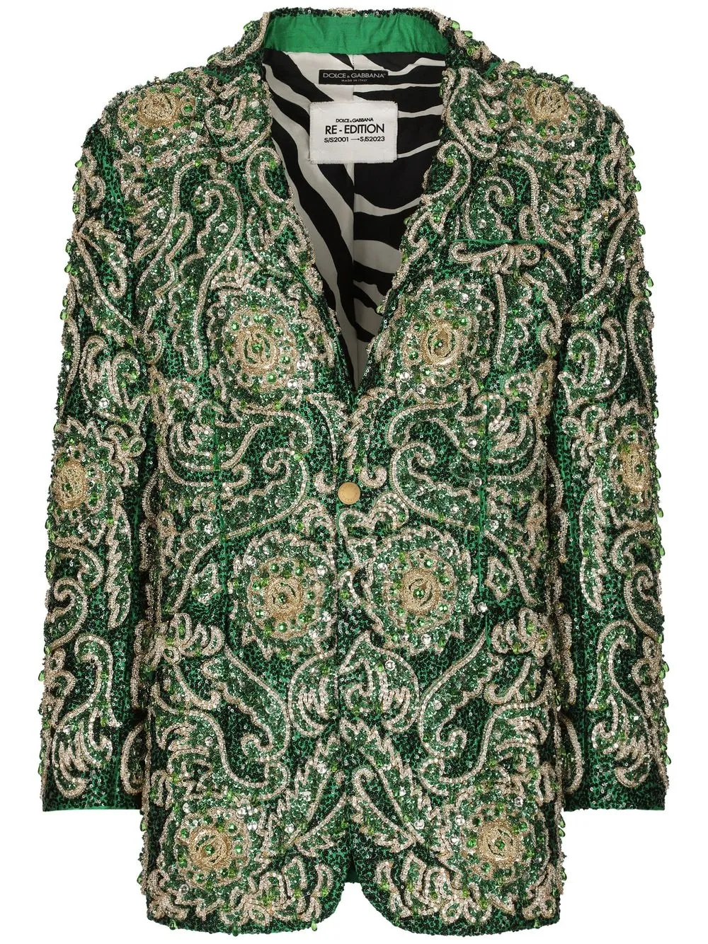 Dolce & Gabbana  Taormina-fit embroidered single-breasted blazer