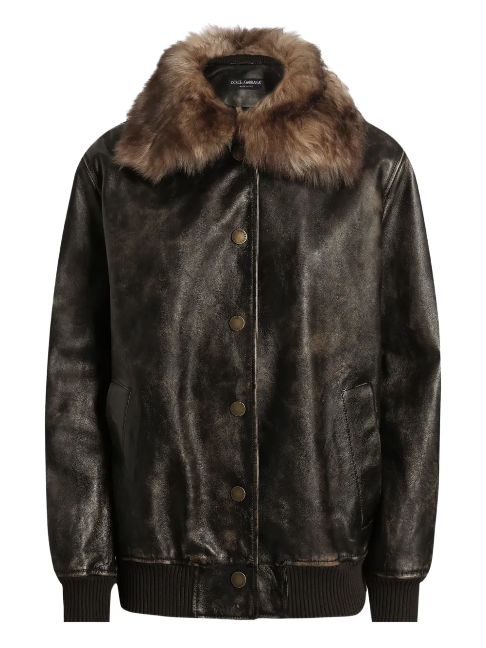 Dolce & Gabbana  leather bomber jacket