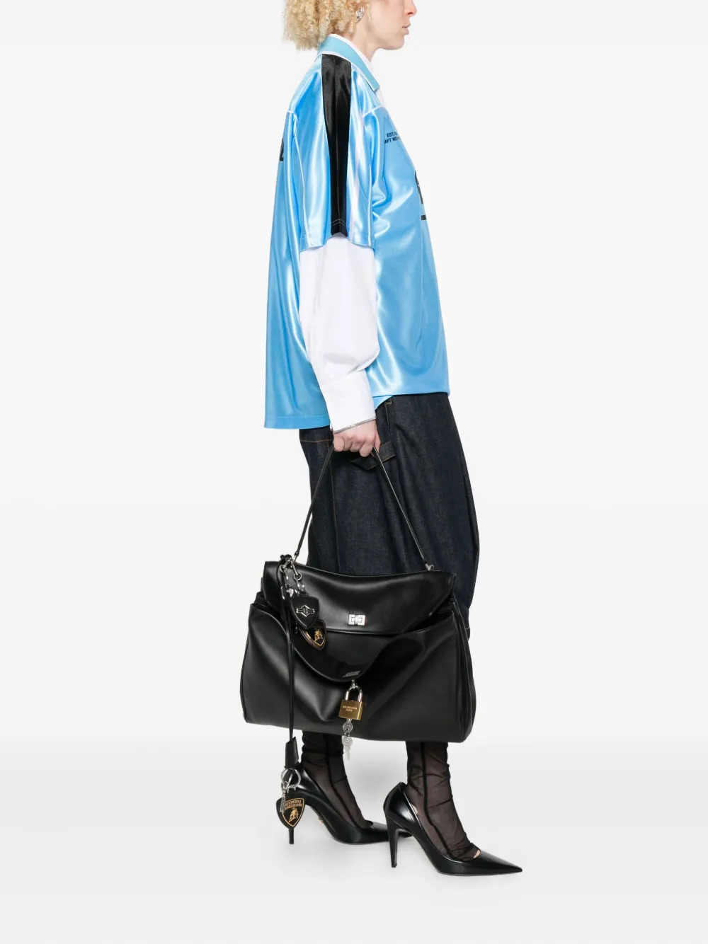 Balenciaga  belted leather trench coat