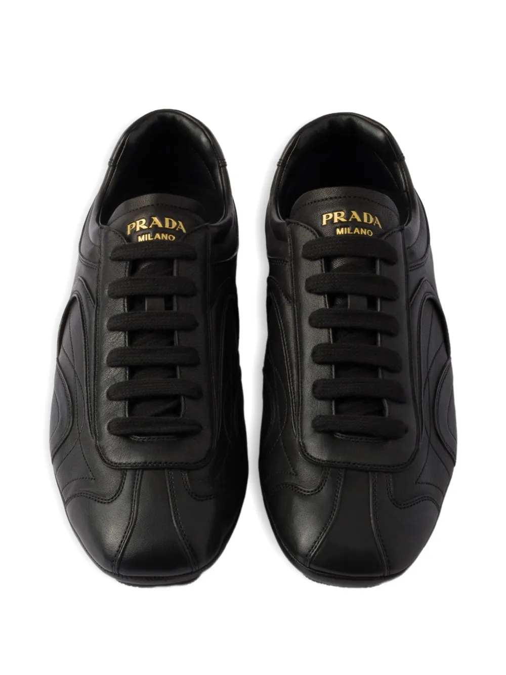 Prada Milano Black Leather Sneakers