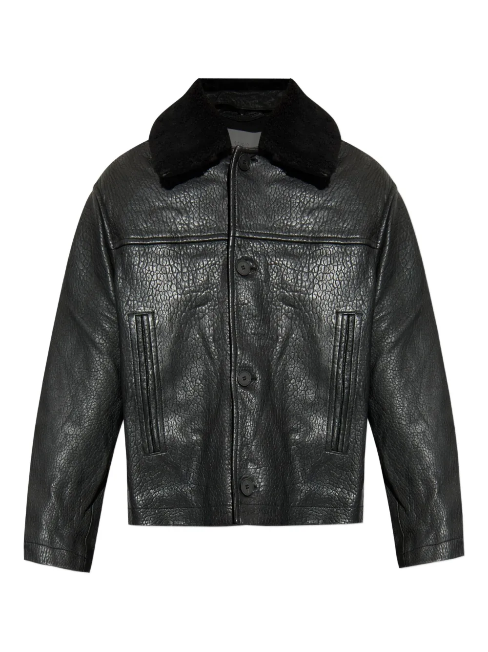 Studio Nicholson  textured-leather jacket
