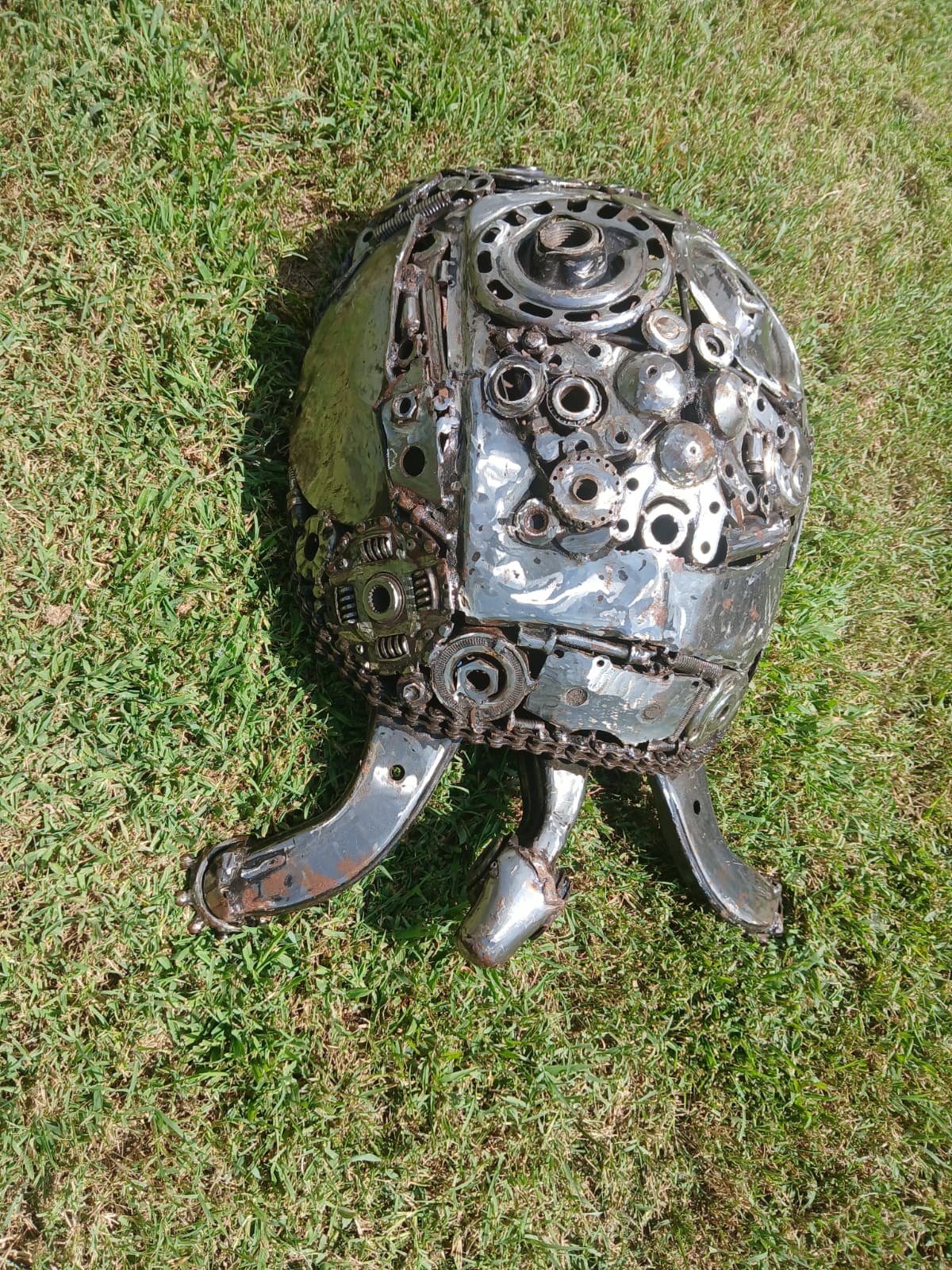 Car Parts Turtle Sculpture