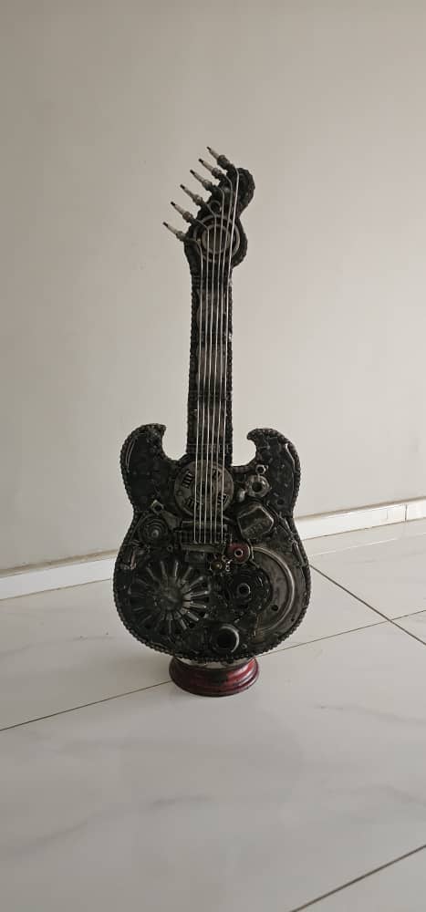 Car Parts Guitar Sculpture
