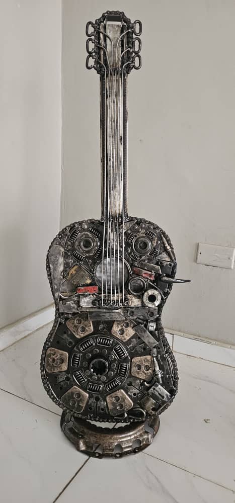 Steampunk Car Parts Guitar Sculpture