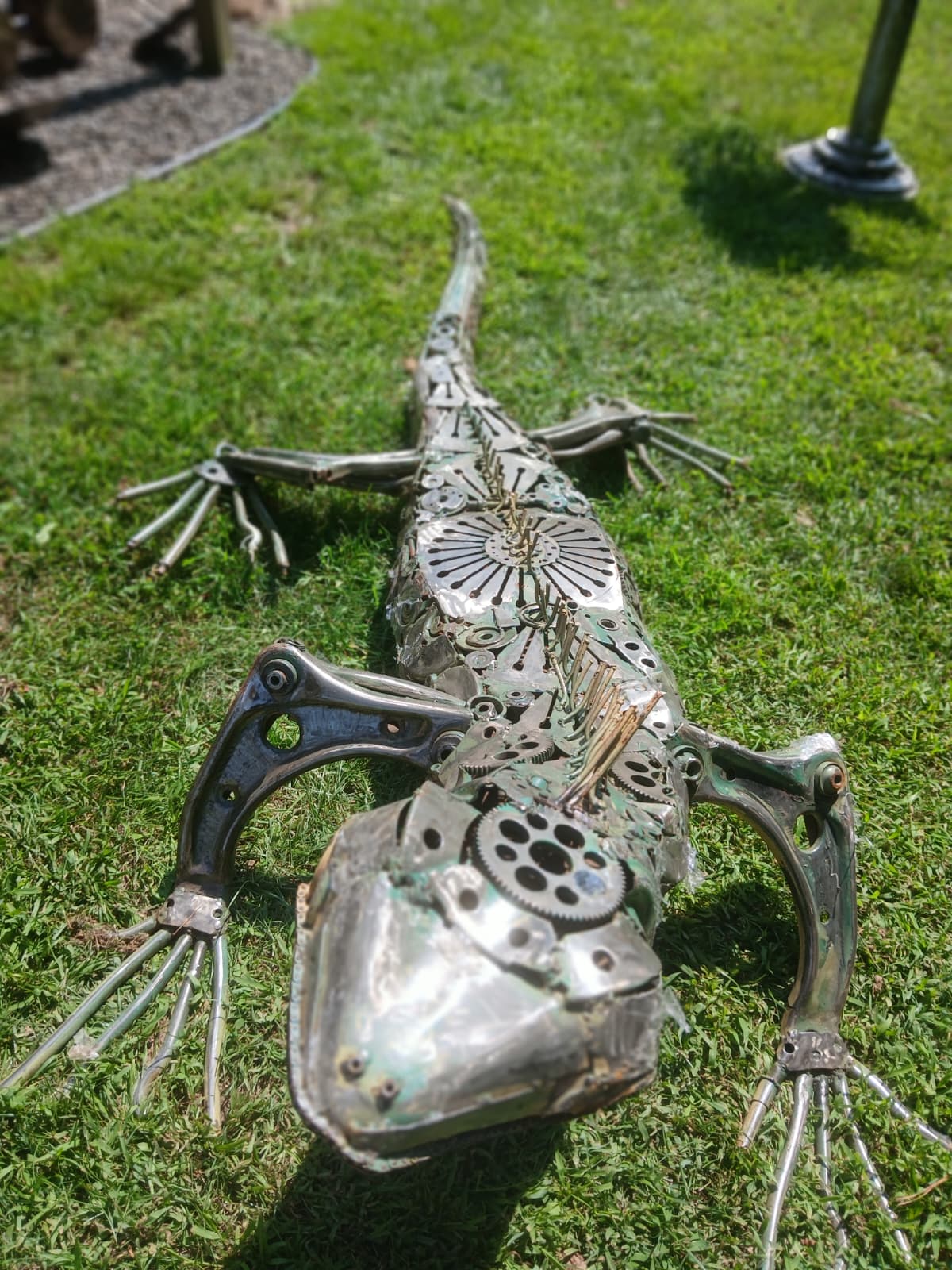 Cat Parts Lizard Sculpture