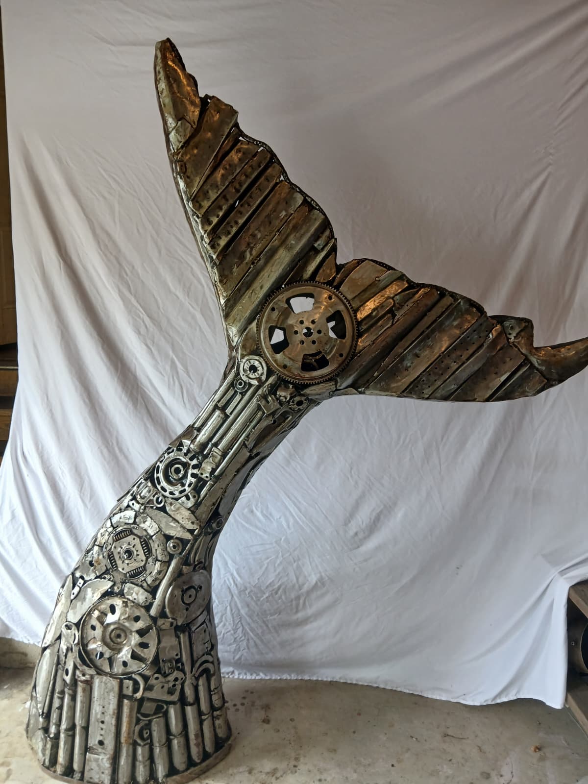 Car Part Shark Tail Sculpture