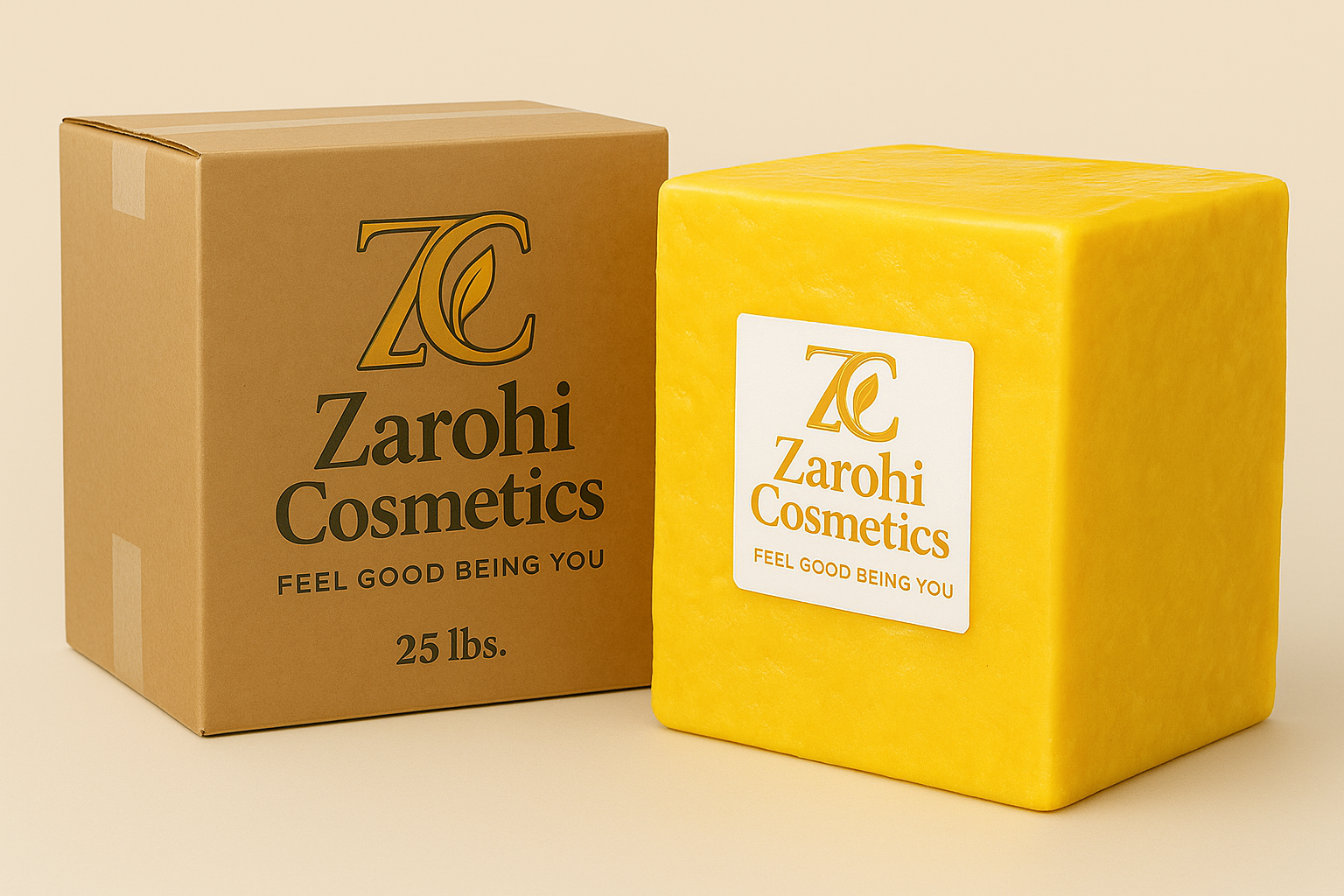 Raw Yellow Shea Butter Block 25lbs