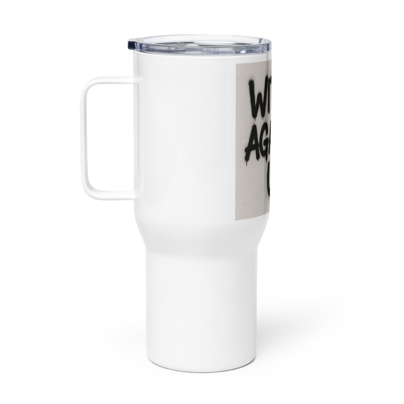 Travel mug with a handle