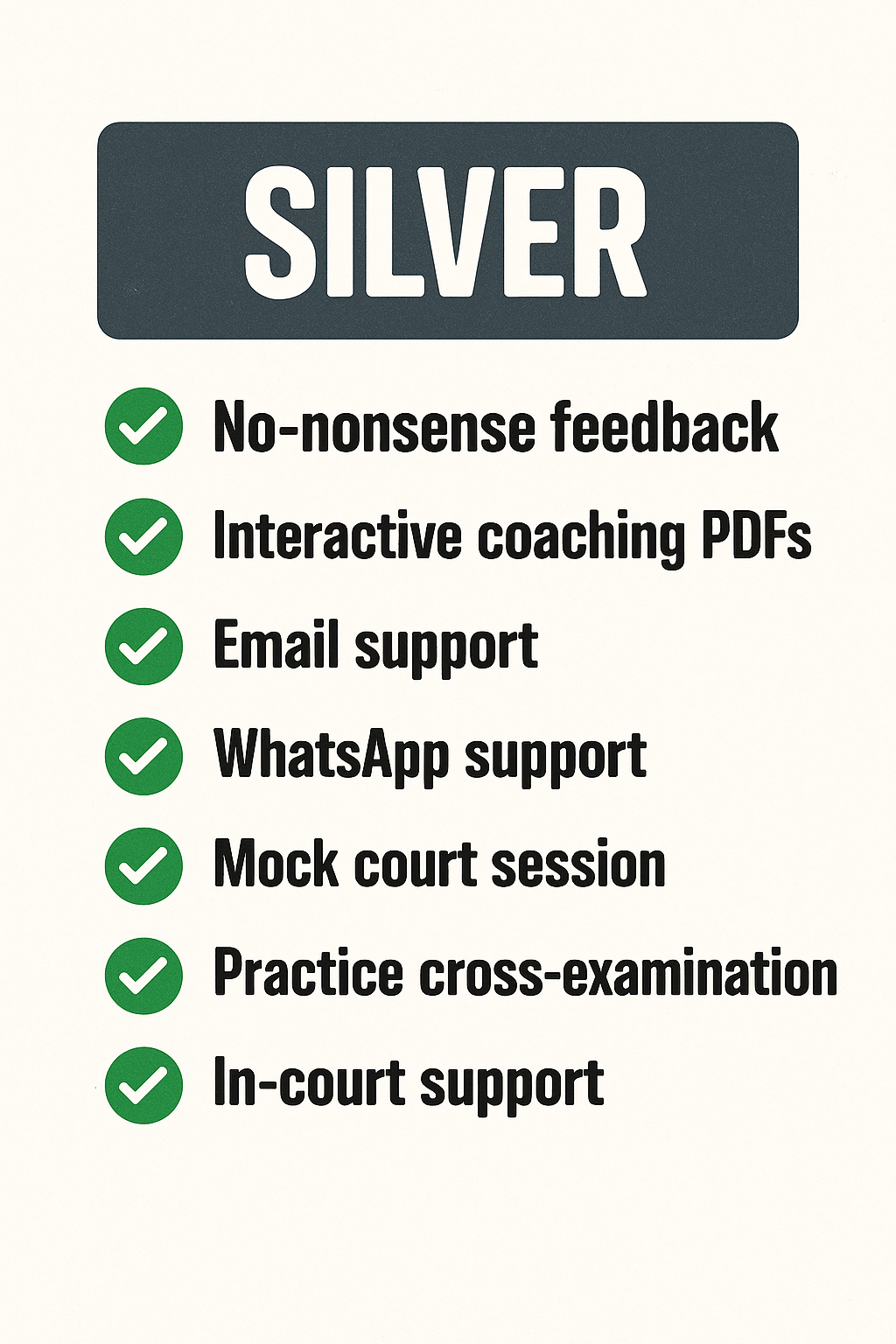 Silver Coaching & Strategy Package