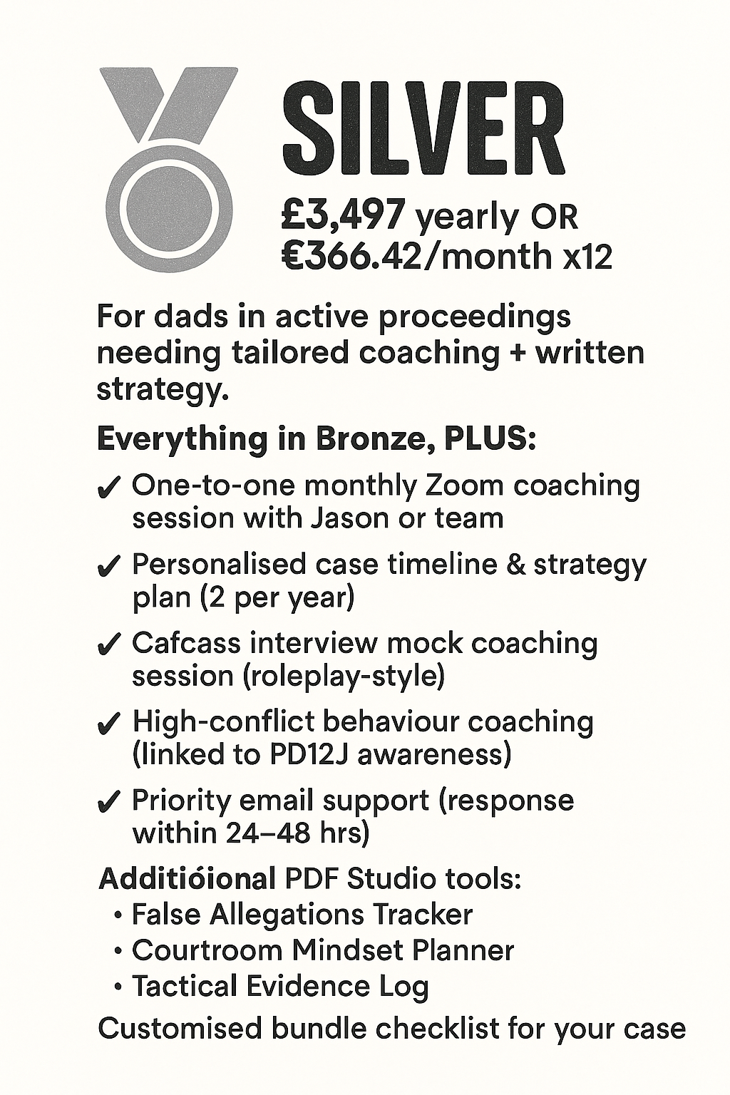 Silver Coaching & Strategy Package