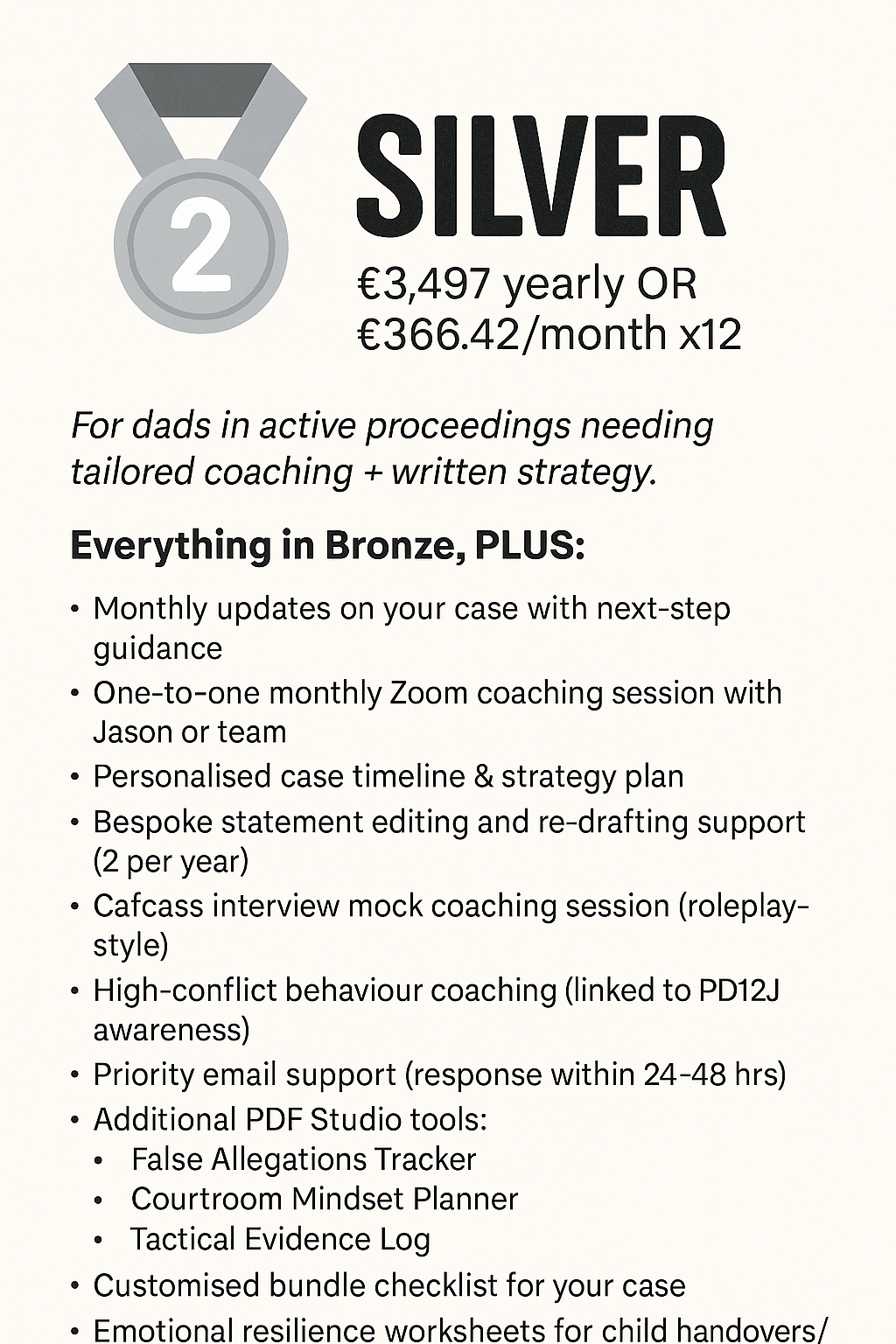 Silver Coaching & Strategy Package