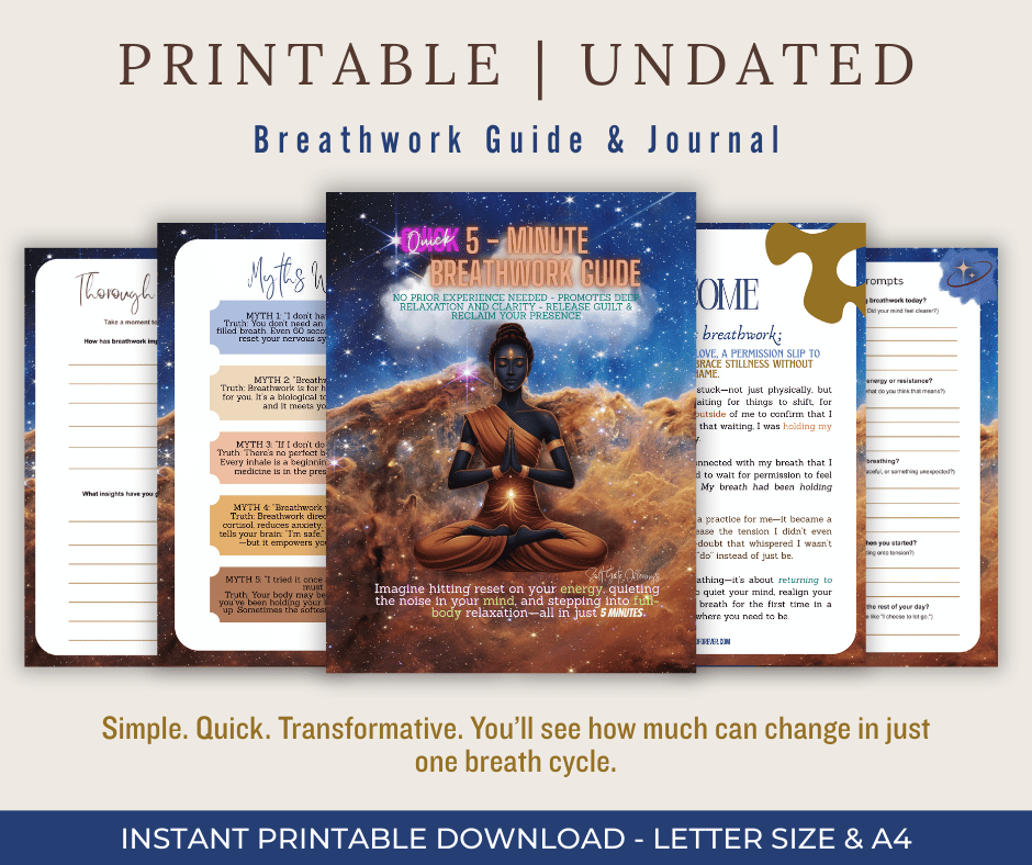 Breathwork for Beginners – 5‑Minute Guided Journal for Focus & Relaxation