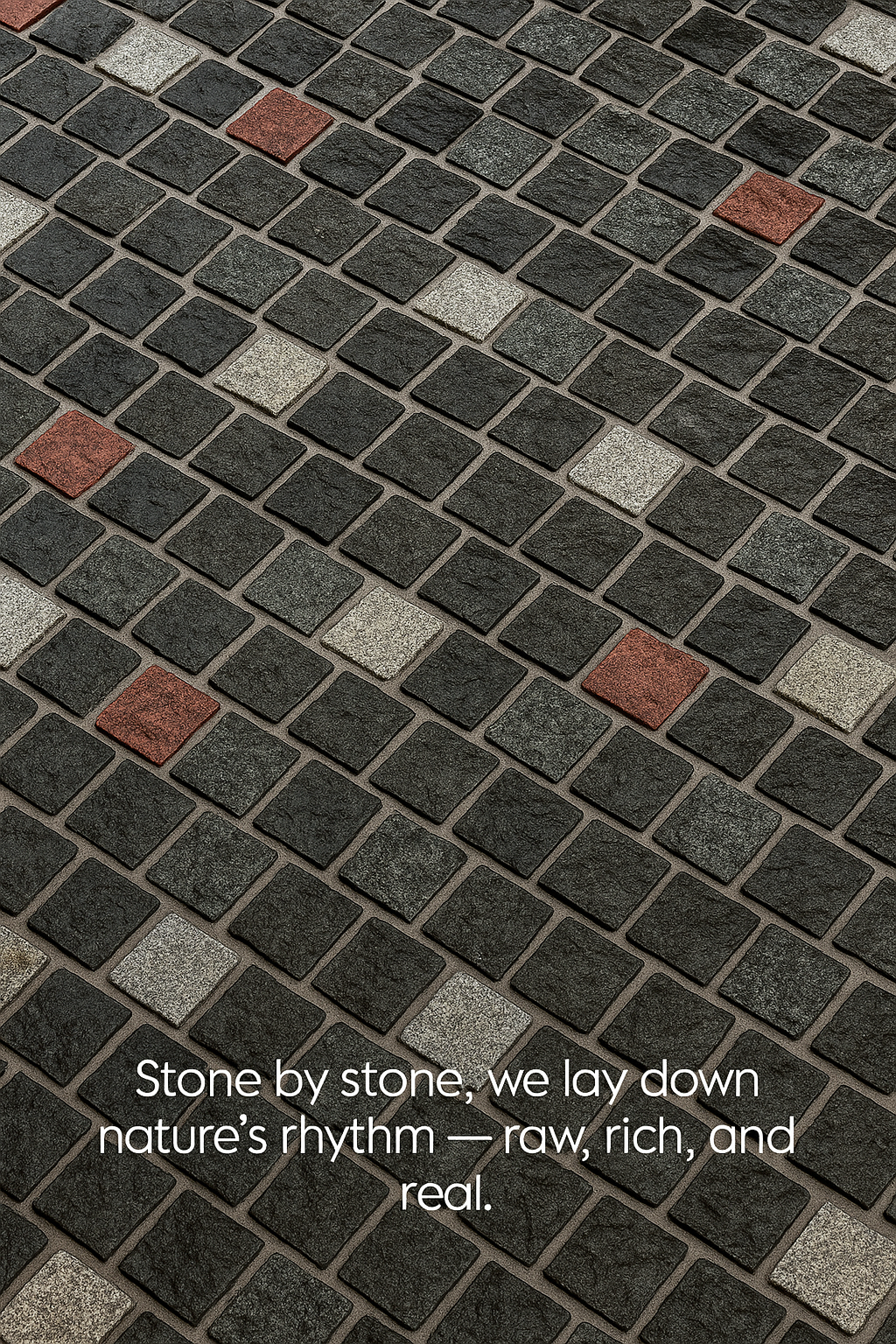 Black box cut natural cobblestone pavers