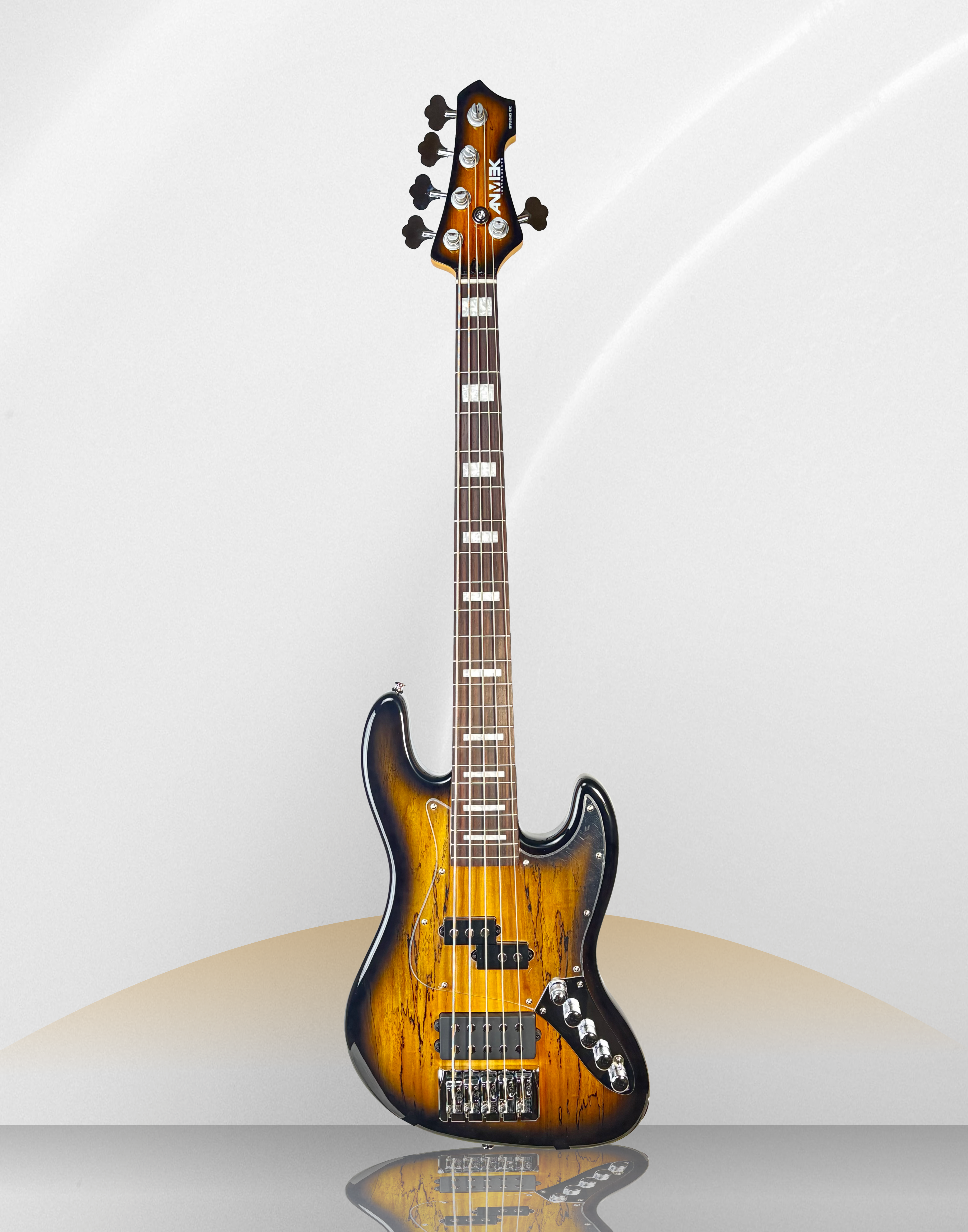 Bajo Eléctrico ANMIEK JBEA 5 Cuerdas - Spalted Sunburst
