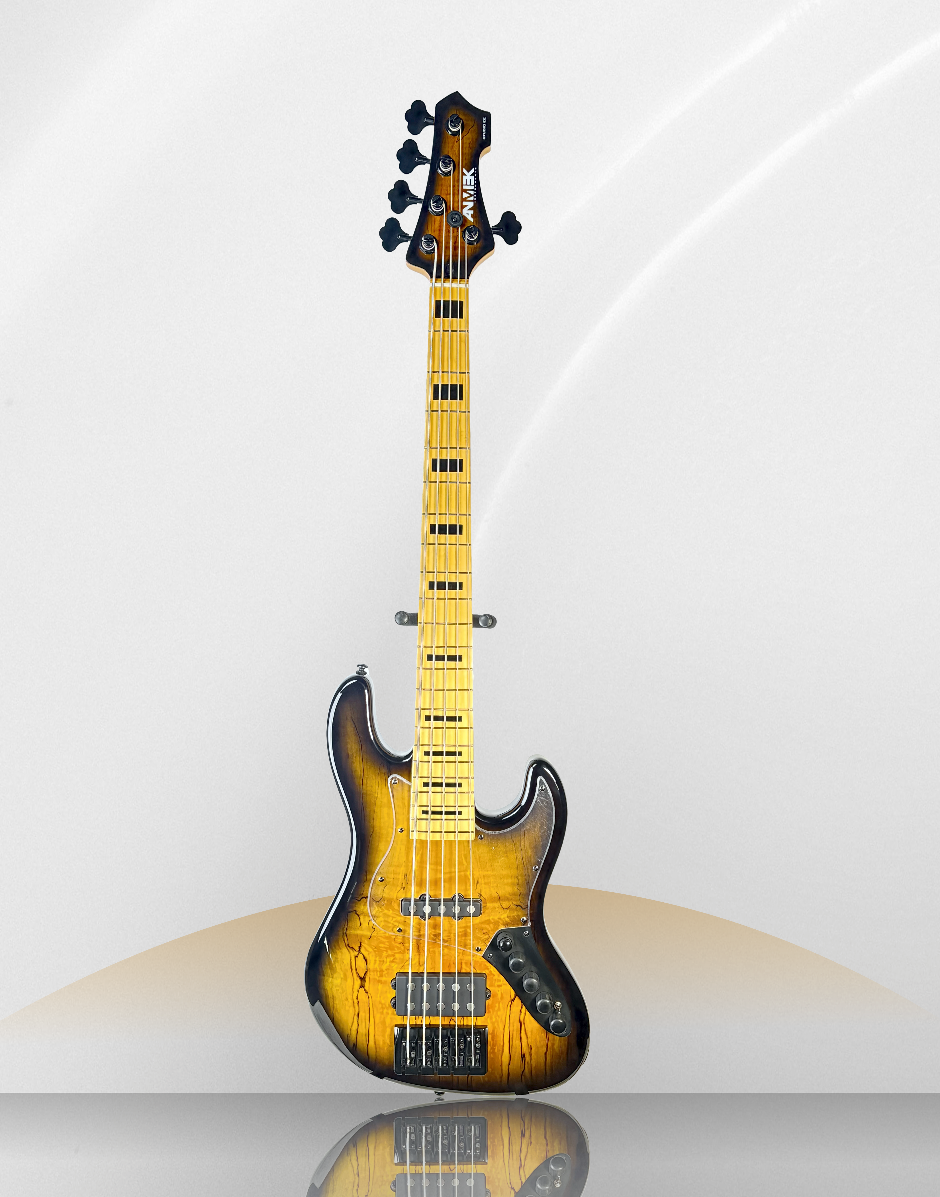Bajo Eléctrico ANMIEK JBEA 5 Cuerdas - Spalted Natural