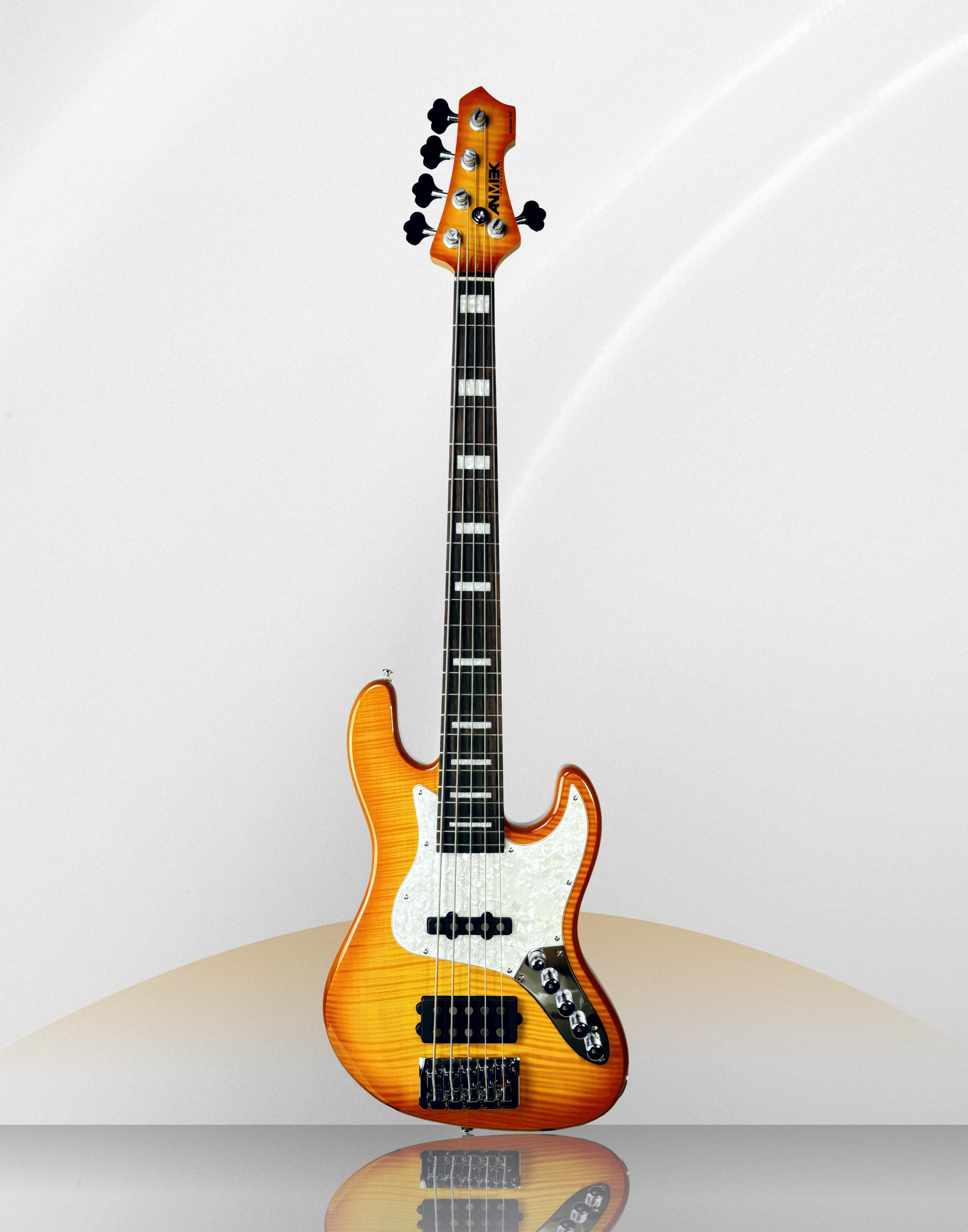 Bajo Eléctrico ANMIEK JBEA 5 Cuerdas - Flame Orang
