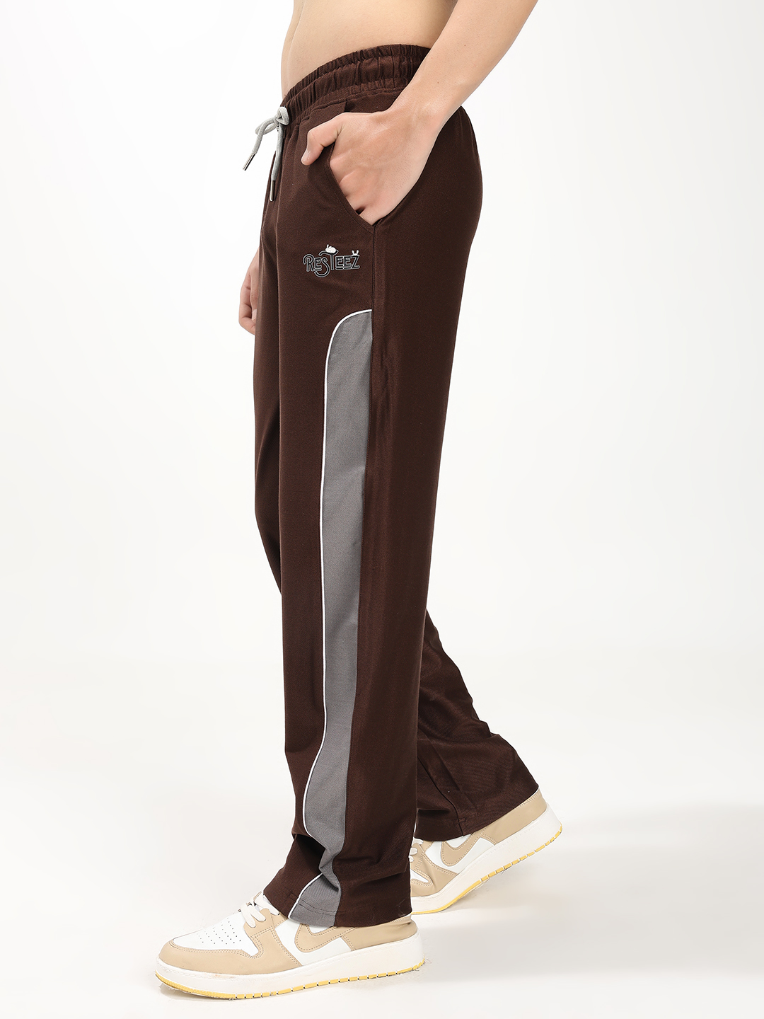 Brown Athletic Track Pants